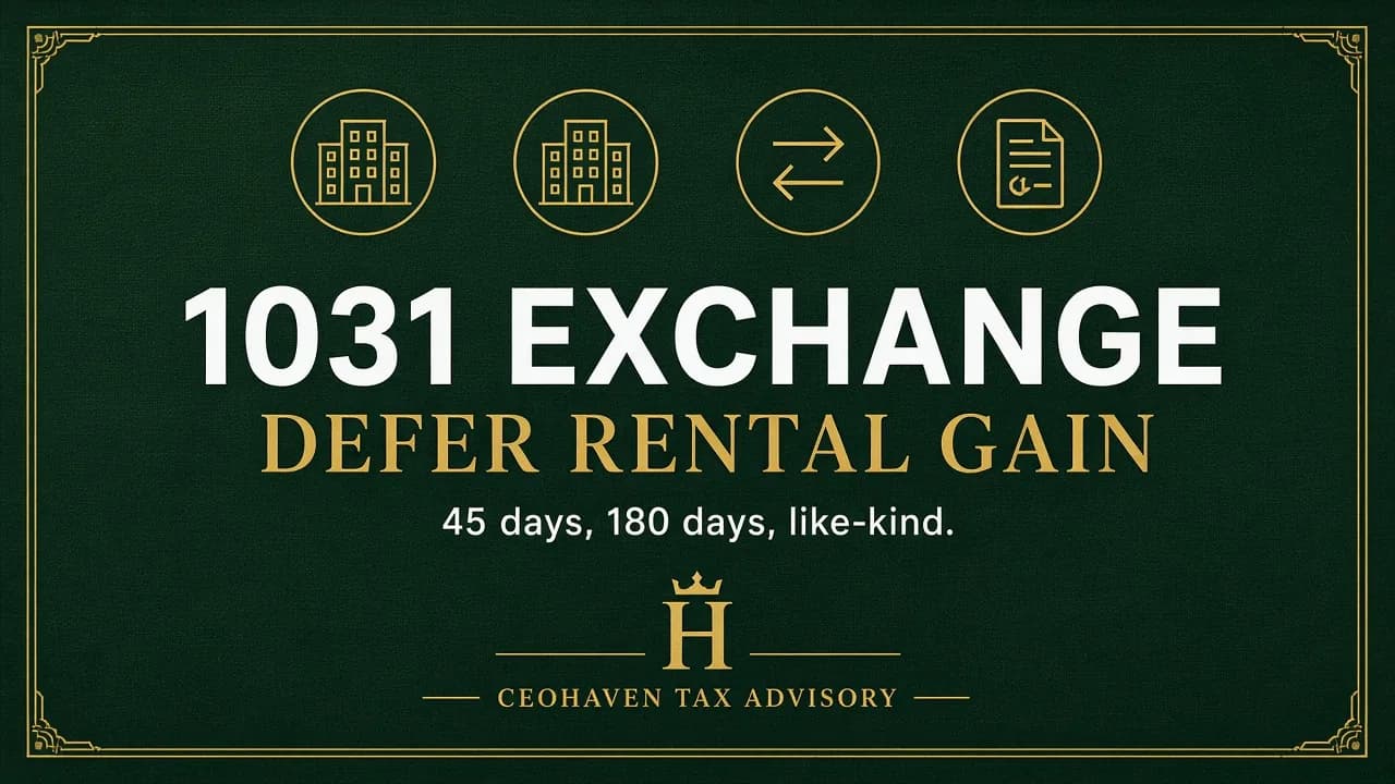 1031 Exchange for Rentals: Defer Gain Without Pretending You Sold for Free — tax strategy guide by Shamyr Borgelin