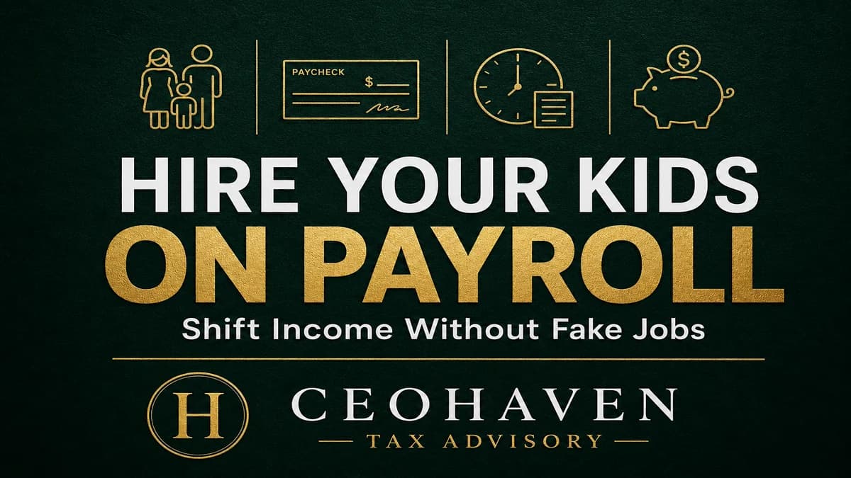 Hire Your Kids on Payroll: How to Shift Income Without Fake Jobs — tax strategy guide by Shamyr Borgelin