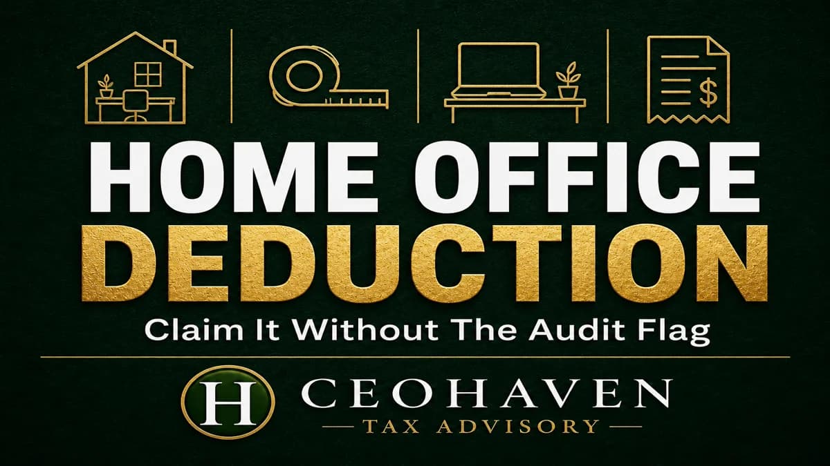 Home Office Deduction: How to Claim It Without the Audit Flag — tax strategy guide by Shamyr Borgelin