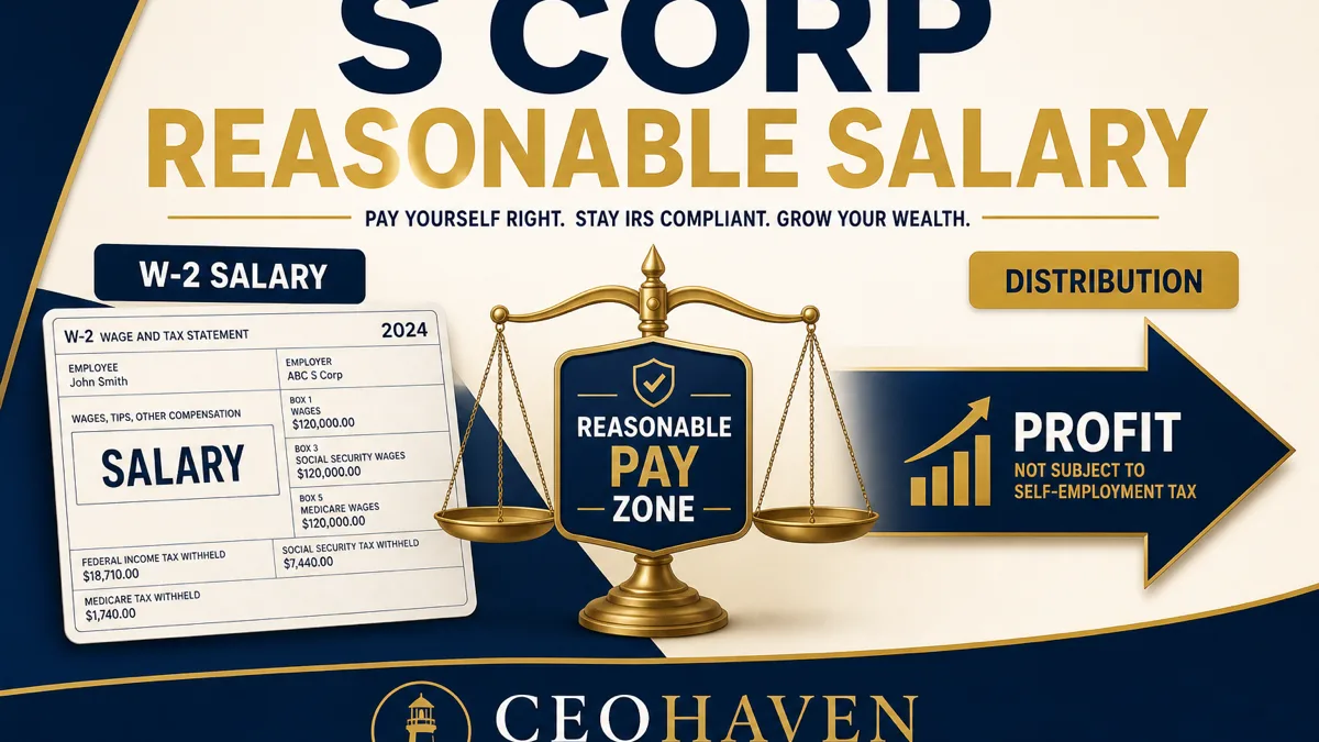 The Reasonable Salary Rule: How to Pay Yourself From an S-Corp Without IRS Trouble — tax strategy guide by Shamyr Borgelin