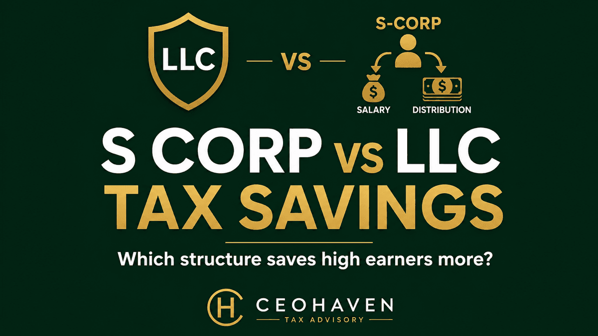 S-Corp vs. LLC: Which Actually Saves High Earners More in Taxes? — tax strategy guide by Shamyr Borgelin